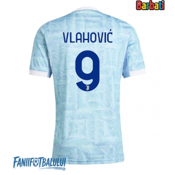 Juventus Dusan Vlahovic #9 Tricou Fotbal Replică 2025-26 Barbati Deplasare
